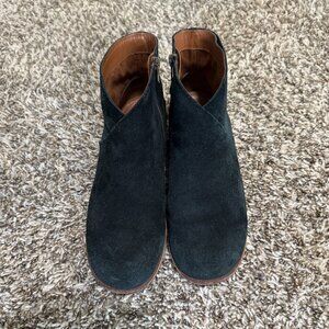 Black Kork-Ease Velma suede booties. Size 7.5M. Excellent condition.
